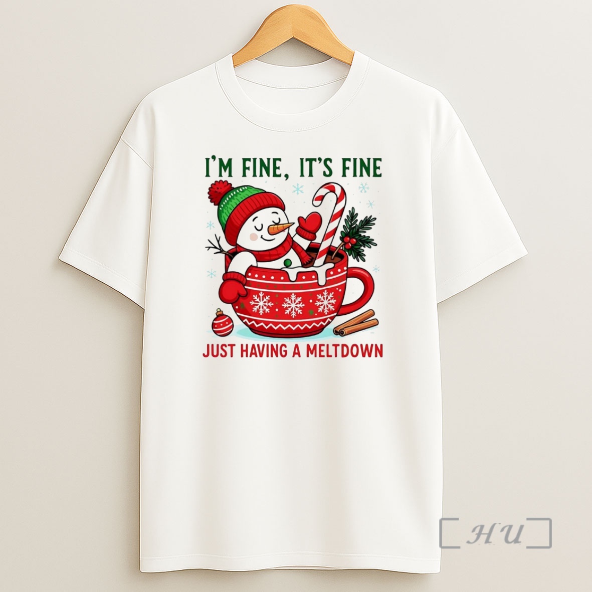 Officials Snowman Im Fine Its Fine Just Having A Meltdown Christmas Premium Shirt Sweatshirt Tee