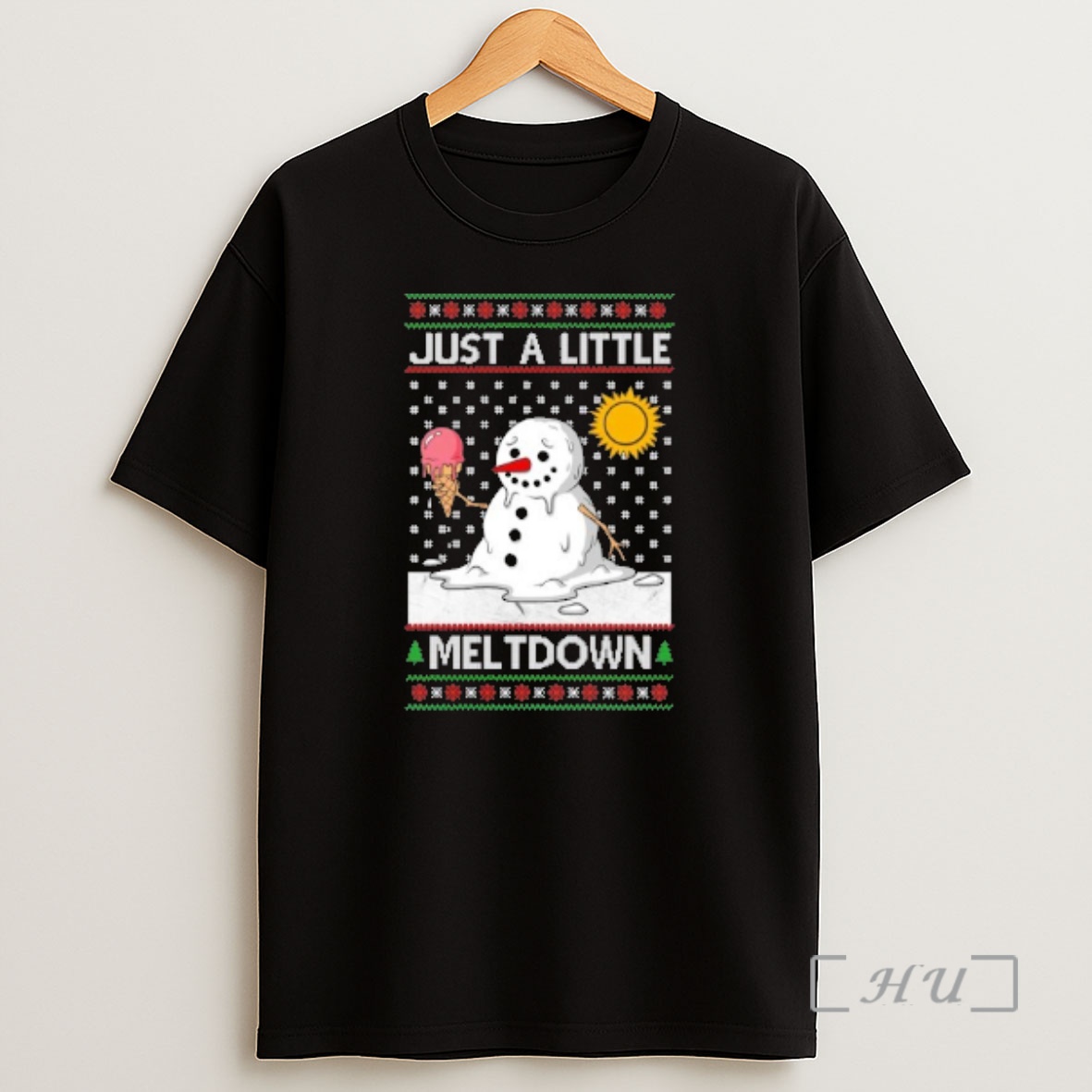 Officials Snowman Just A Little Meltdown Ugly Christmas Sweat Premium Shirt Sweatshirt Tee