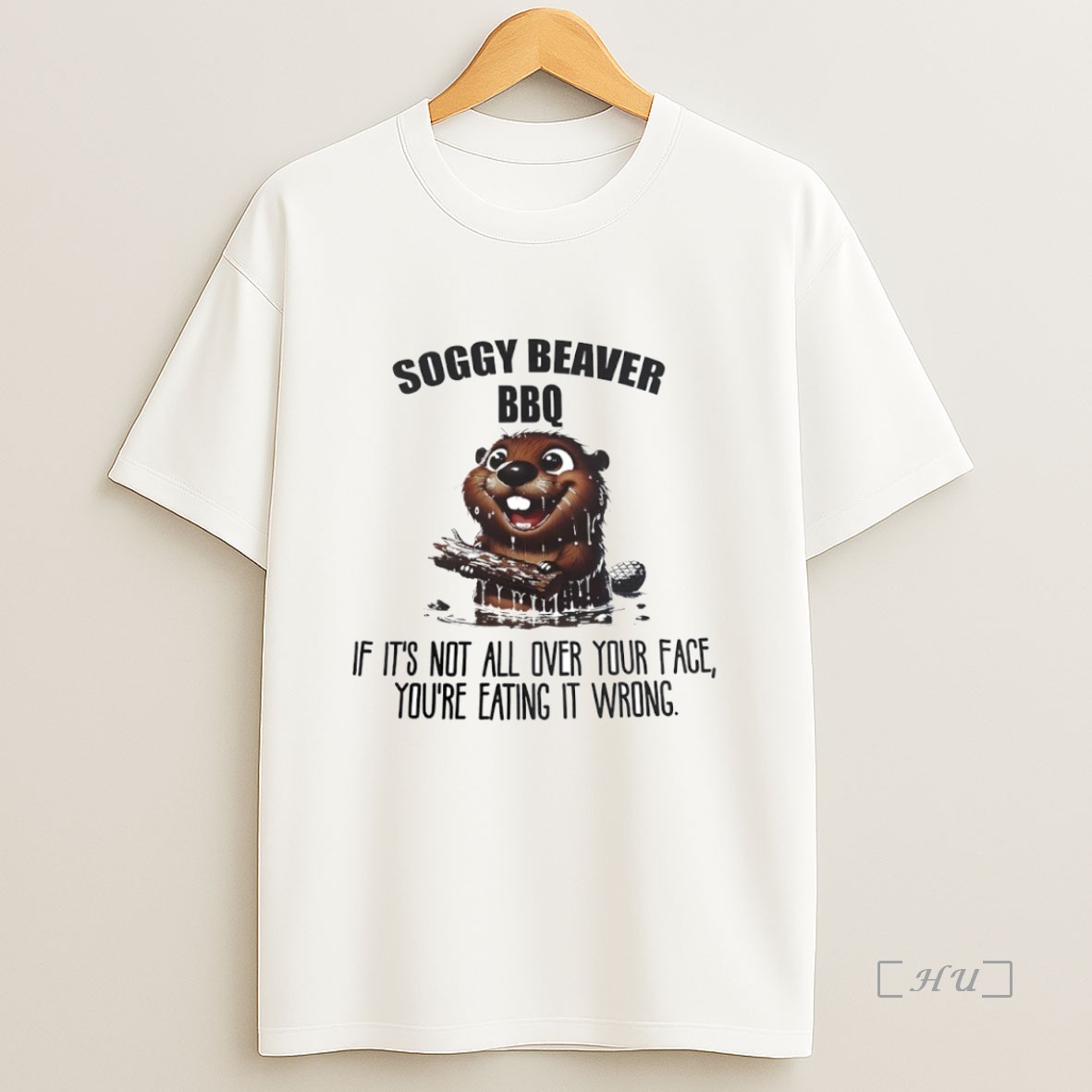 Officials Soggy Beaver Bbq If Its Not All Over Your Face Youre Eating It Wrong Circle Premium Shirt Sweatshirt Tee