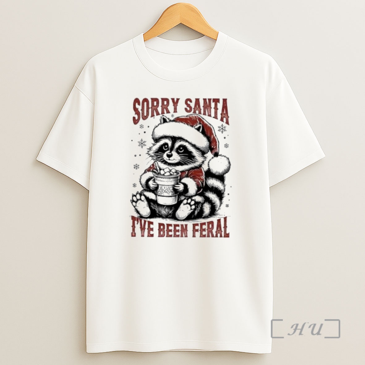 Officials Sorry Santa I Have Been Feral Raccoon Christmas Premium Shirt Sweatshirt Tee