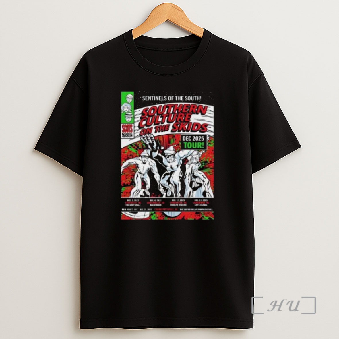 Officials Southern Culture On The Skids December 6 2025 Greenville Sc Circle Black Premium Shirt Sweatshirt Tee