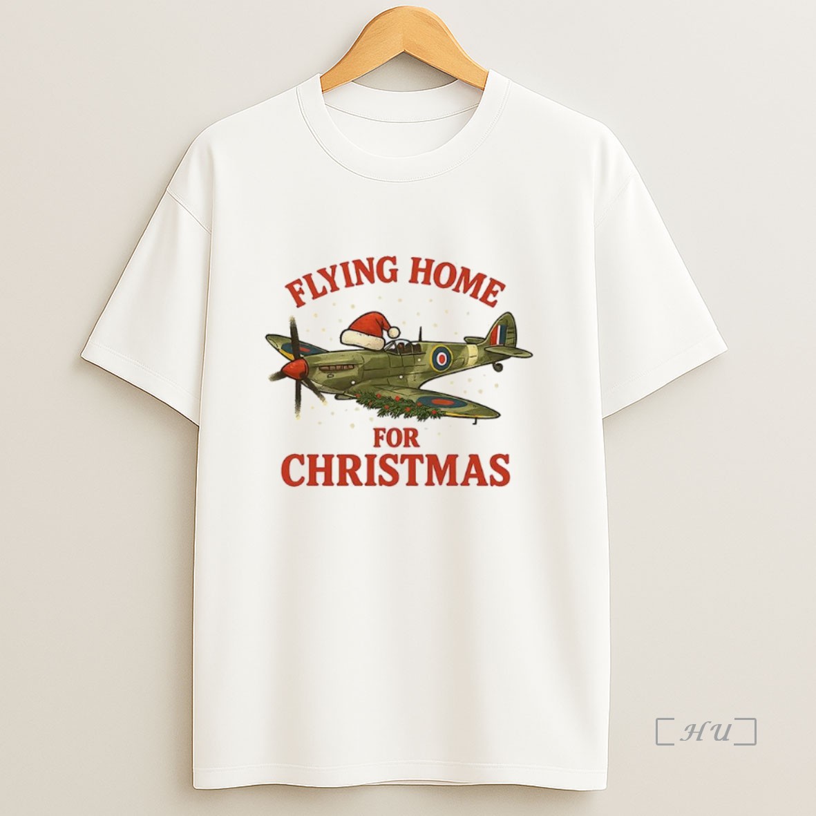 Officials Spitfire Flying Home For Christmas Laurel Premium Shirt Sweatshirt Tee