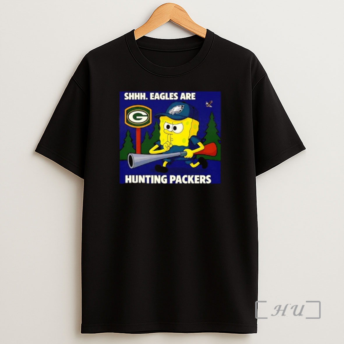 Officials Sponge Shhh Philadelphia Eagles Are Hunting Green Bay Packers Premium Shirt Sweatshirt Tee