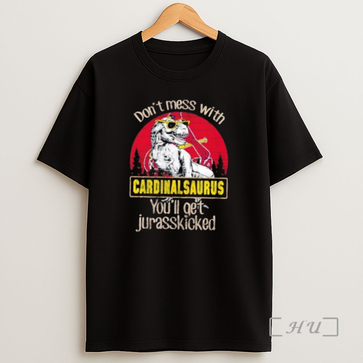 Officials St Louis Cardinals Dont Mess With Cardinalsaurus Youll Get Jurasskicked Premium Shirt Sweatshirt Tee