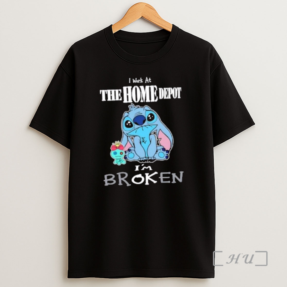 Officials Stitch I Work At The Home Depot Im Broken Premium Shirt Sweatshirt Tee