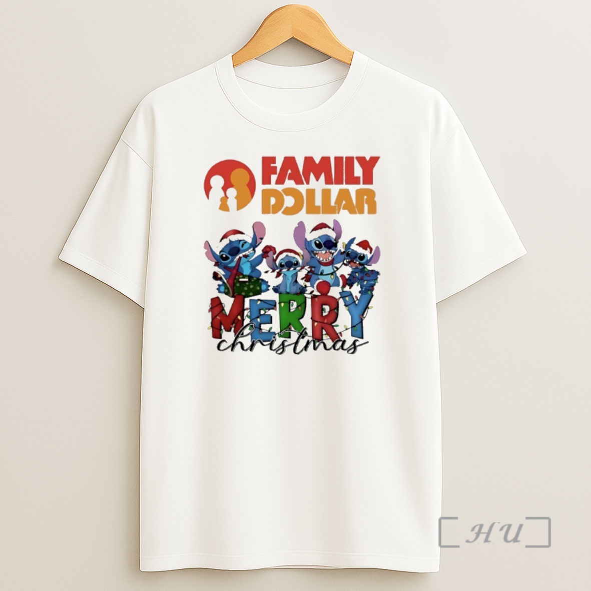 Officials Stitch Merry Christmas Light 2025 X Family Dollar Premium Shirt Sweatshirt Tee