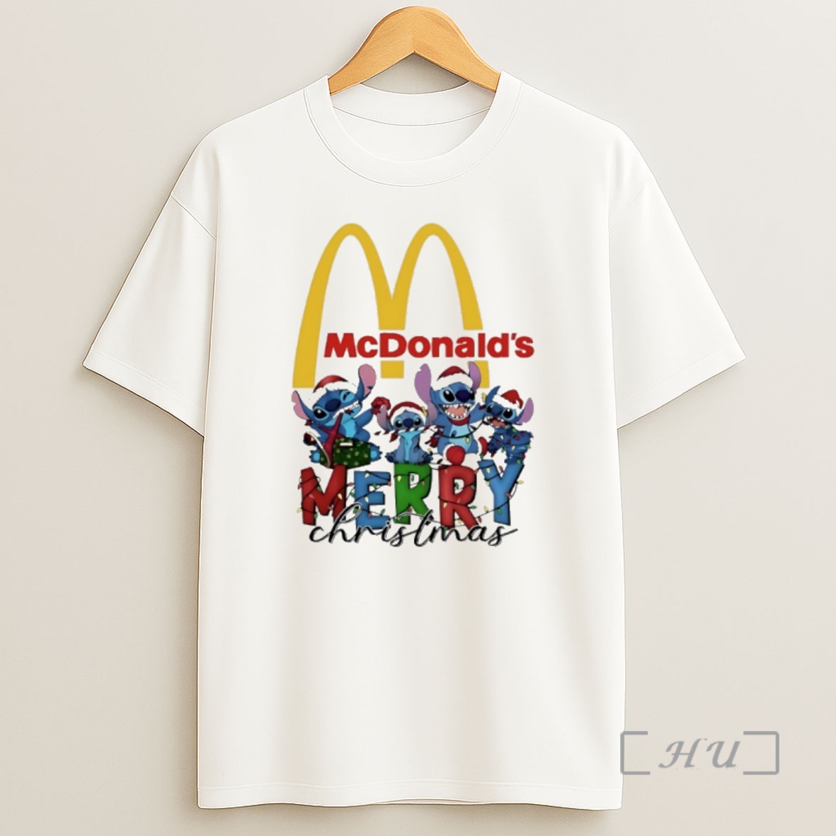 Officials Stitch Merry Christmas Light 2025 X Mcdonalds Premium Shirt Sweatshirt Tee