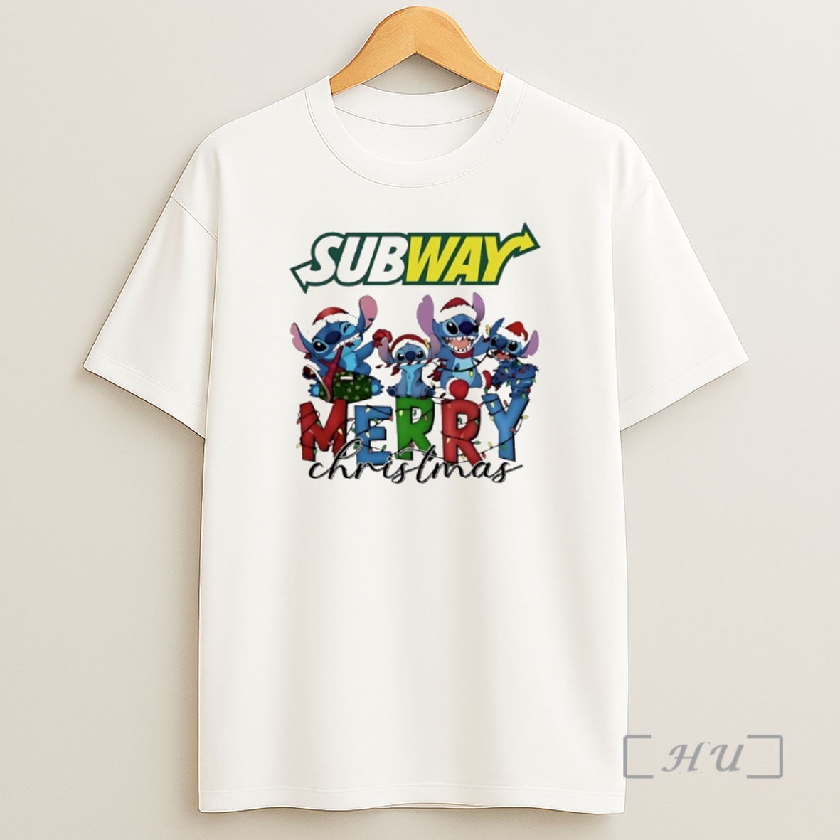Officials Stitch Merry Christmas Light 2025 X Subway Premium Shirt Sweatshirt Tee