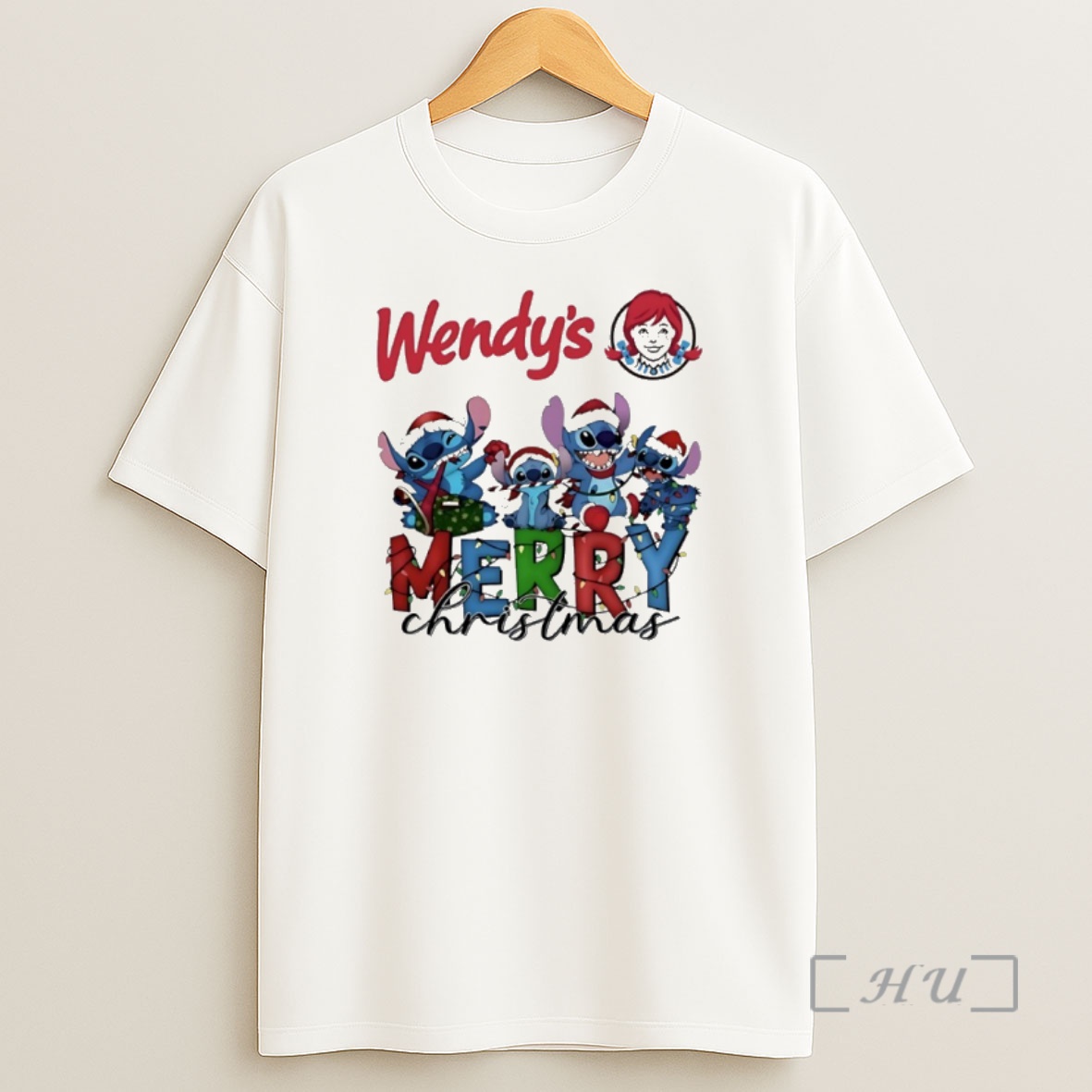 Officials Stitch Merry Christmas Light 2025 X Wendys Premium Shirt Sweatshirt Tee