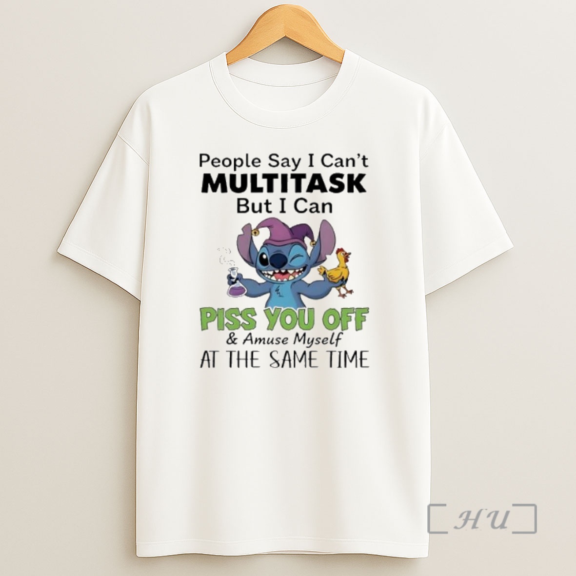 Officials Stitch People Say I Cant Multitask But I Can Piss You Off And Amuse Myself At The Same Time Premium Shirt Sweatshirt Tee