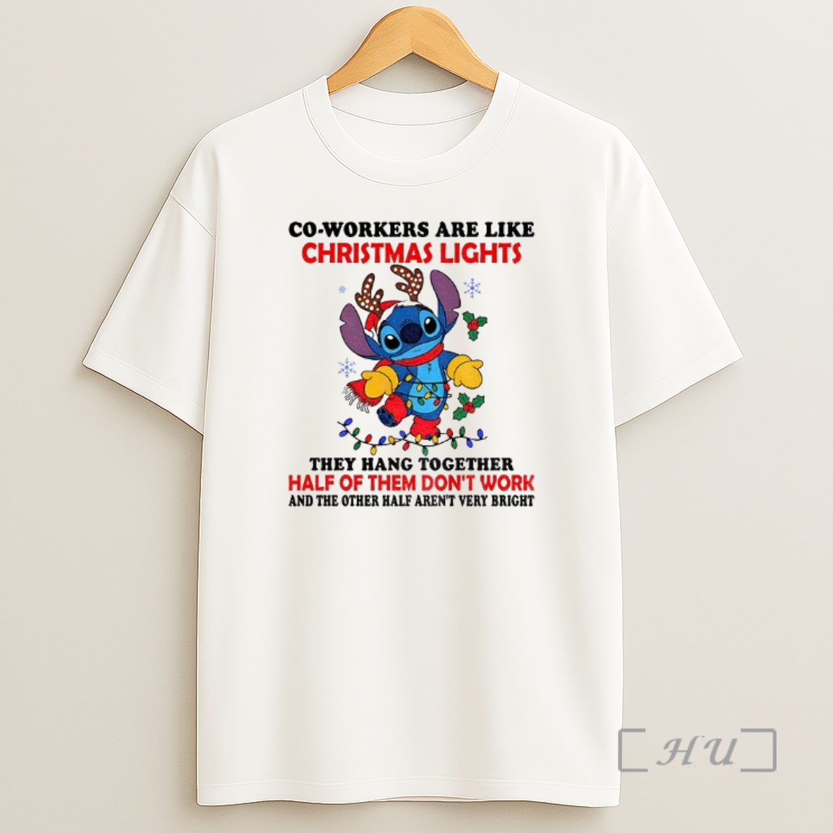 Officials Stitch Santa Co Workers Are Like Christmas Lights They Hang Together Half Of Them Dont Work Christmas Premium Shirt Sweatshirt Tee