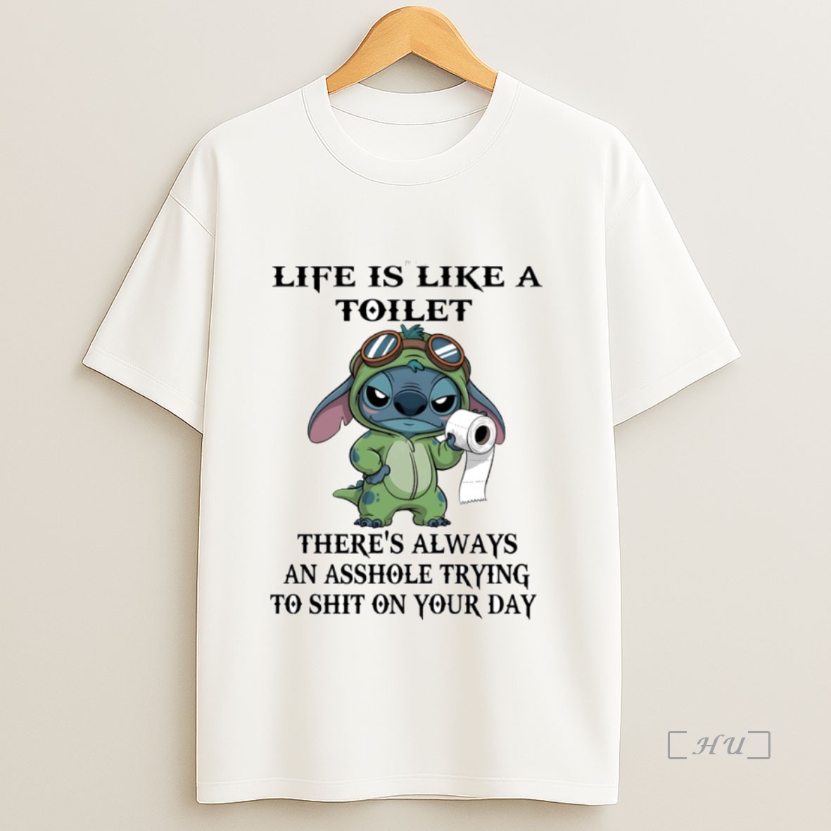 Officials Stitch Life Is Like A Toilet Theres Always An Asshole Trying To Shit On Your Day Circle Premium Shirt Sweatshirt Tee