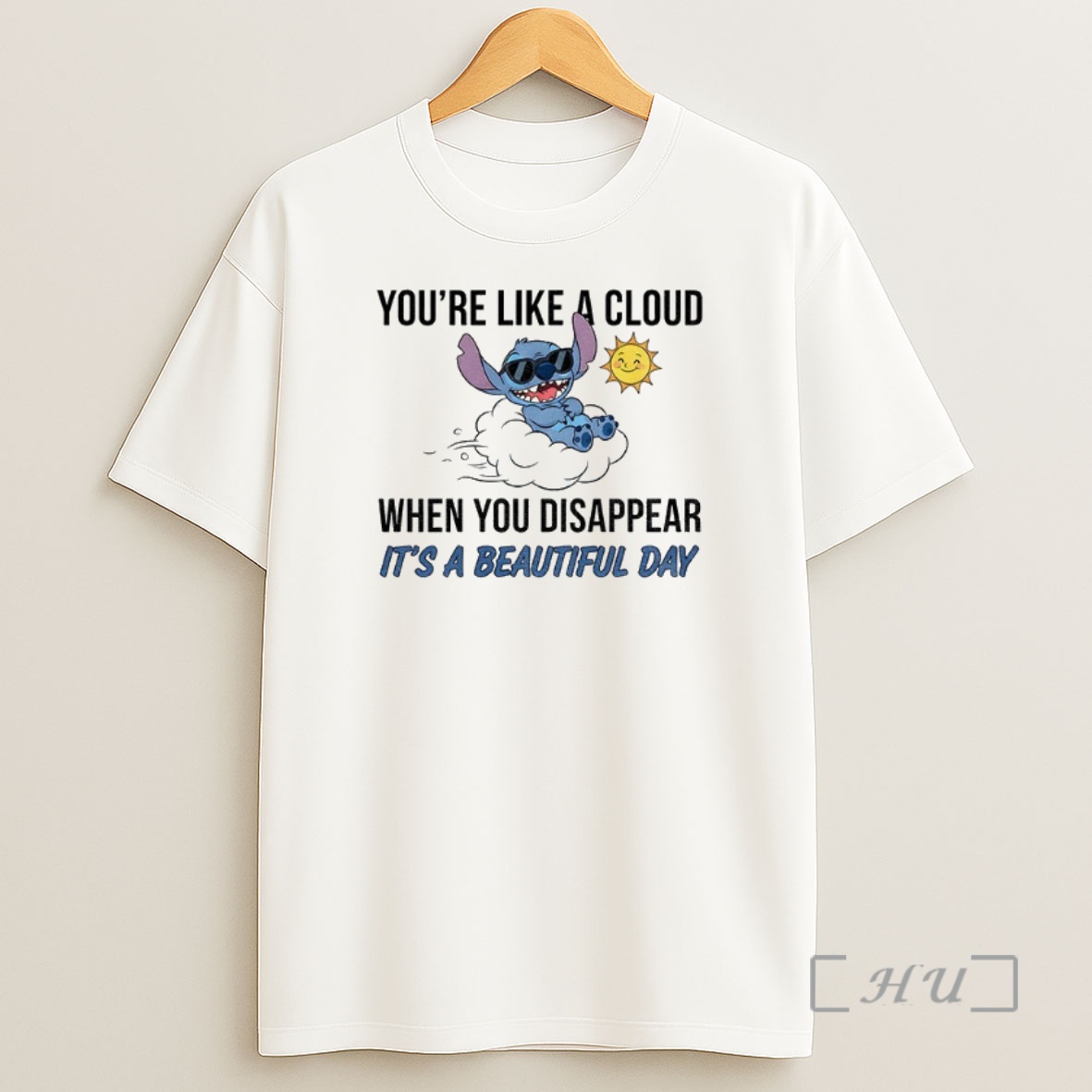 Officials Stitch Youre Like A Cloud When You Disappear Its A Beautiful Day Premium Shirt Sweatshirt Tee