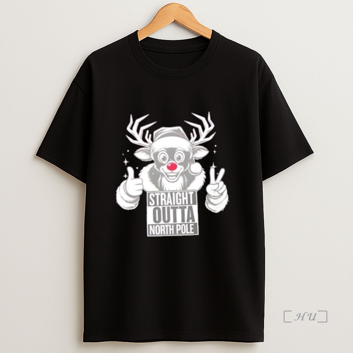 Officials Straight Outta North Pole Reindeer Christmas Premium Shirt Sweatshirt Tee