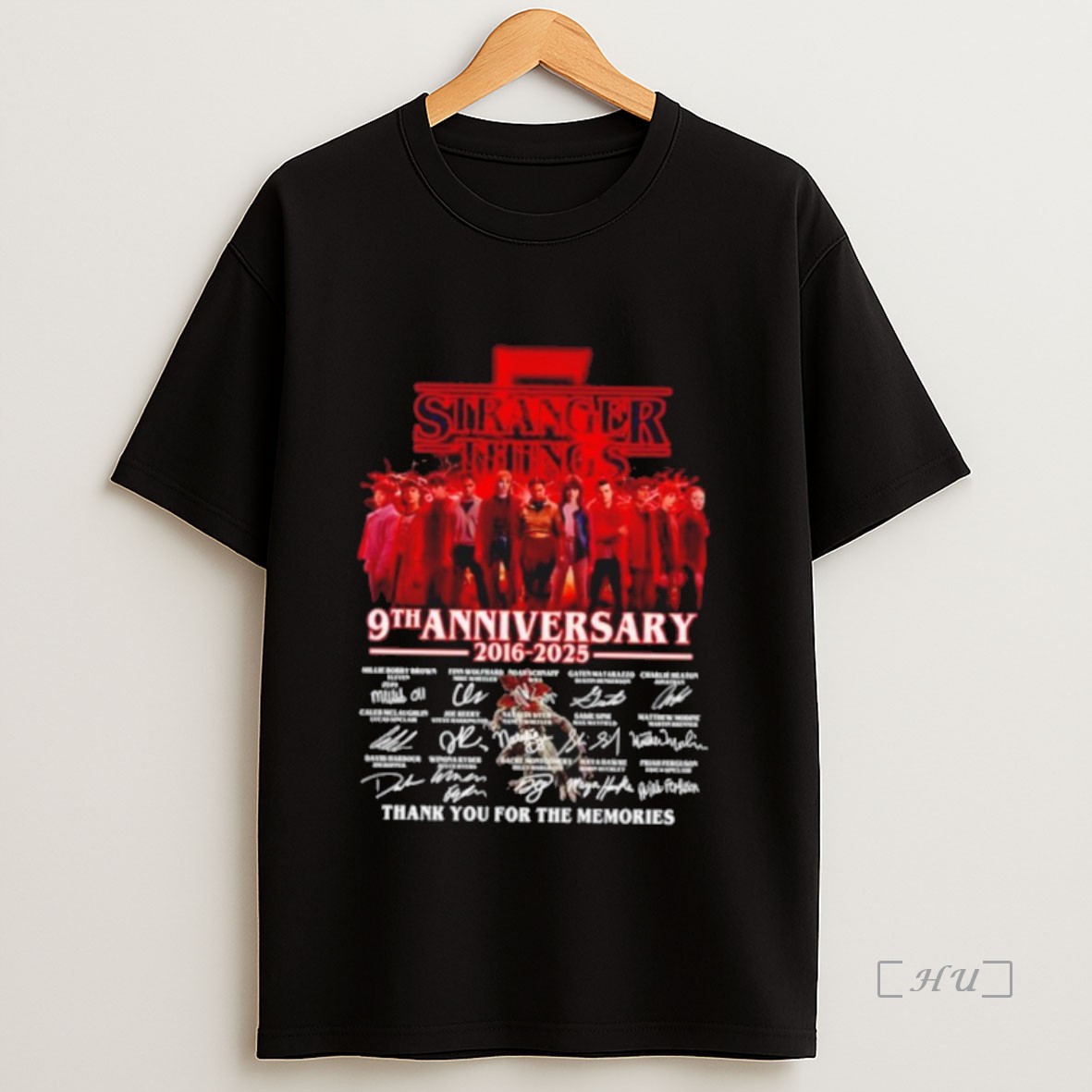 Officials Stranger Thing 5 9th Anniversary 2016 2025 Thank You For The Memories Signatures Premium Shirt Sweatshirt Tee