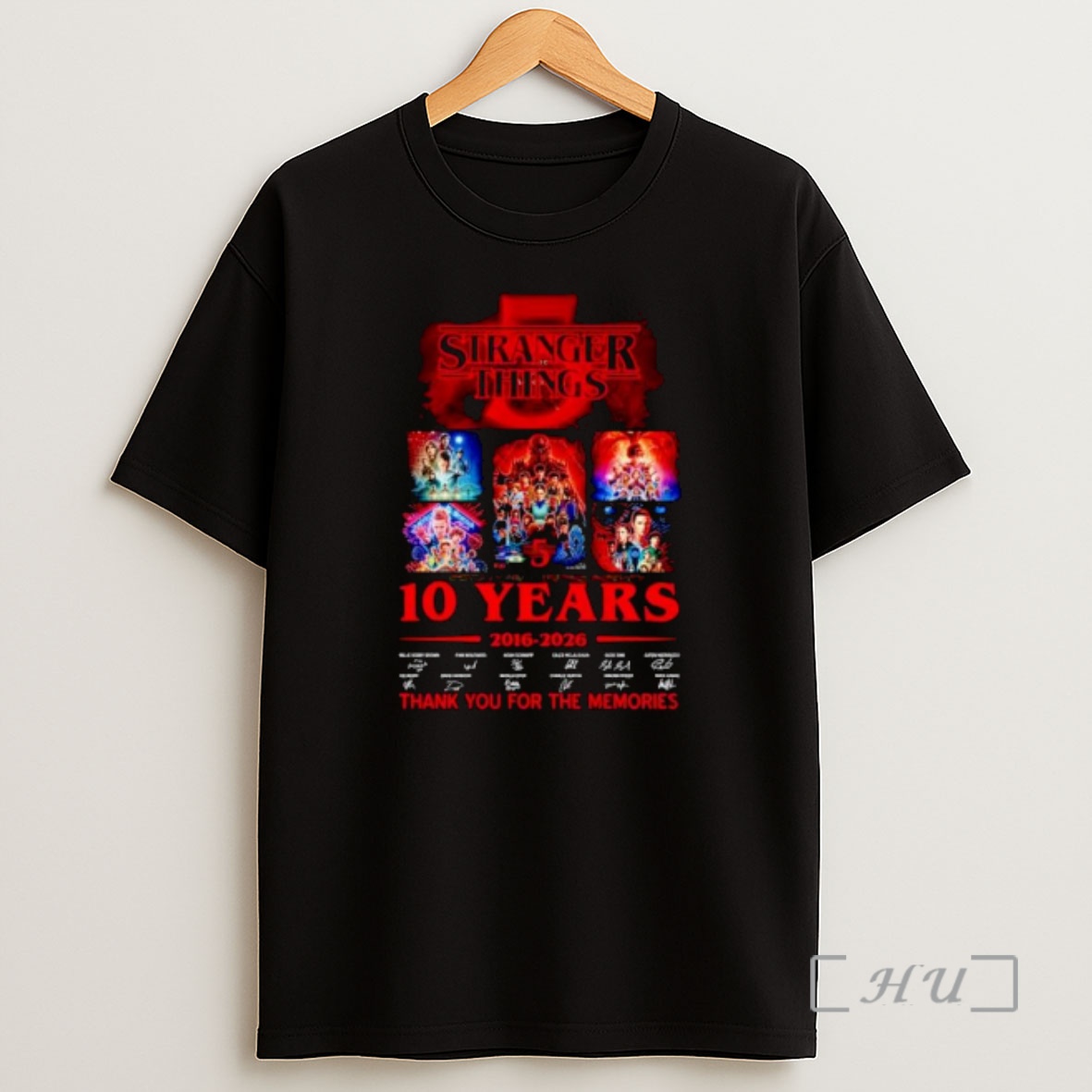 Officials Stranger Things 10 Years 2016 2026 Thank You For The Memories Signatures Ornaments Premium Shirt Sweatshirt Tee