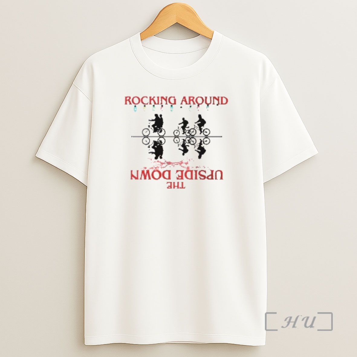 Officials Stranger Things Rocking Around The Upside Down Ugly Christmas Sweat Premium Shirt Sweatshirt Tee