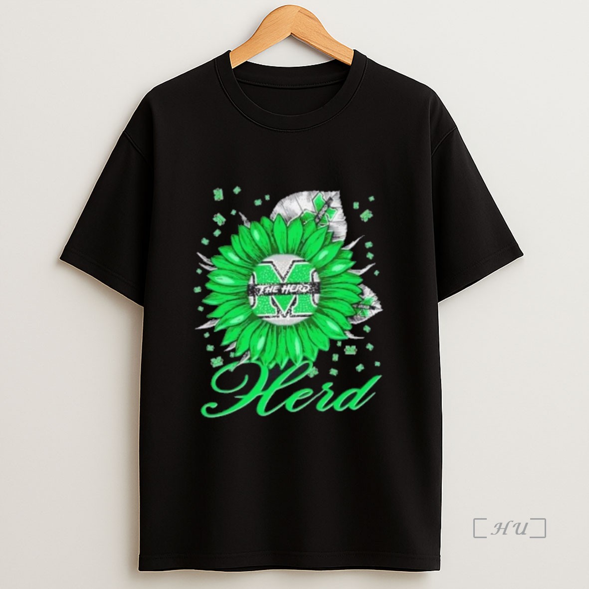 Officials Sunflower X Marshall Thundering Herd Football Logo Premium Shirt Sweatshirt Tee