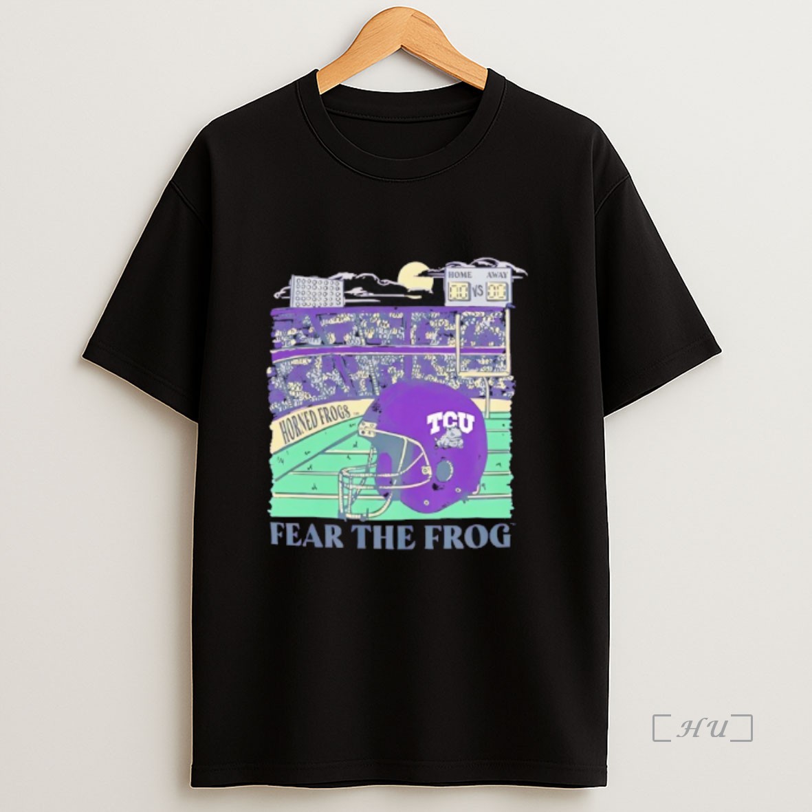 Officials Tcu Horned Frogs Football Fear The Frog Stadium Helmet Premium Shirt Sweatshirt Tee