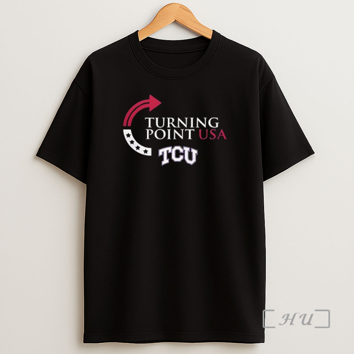 Officials Tcu Horned Frogs X Texas Christian University X Charlie Kirk Turning Point Usa Logo Premium Shirt Sweatshirt Tee