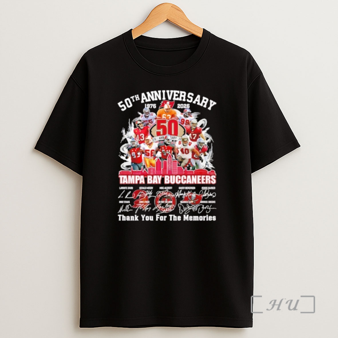 Officials Tampa Bay Buccaneers 50th Anniversary 1976 2026 Thank You For The Memories Premium Shirt Sweatshirt Tee