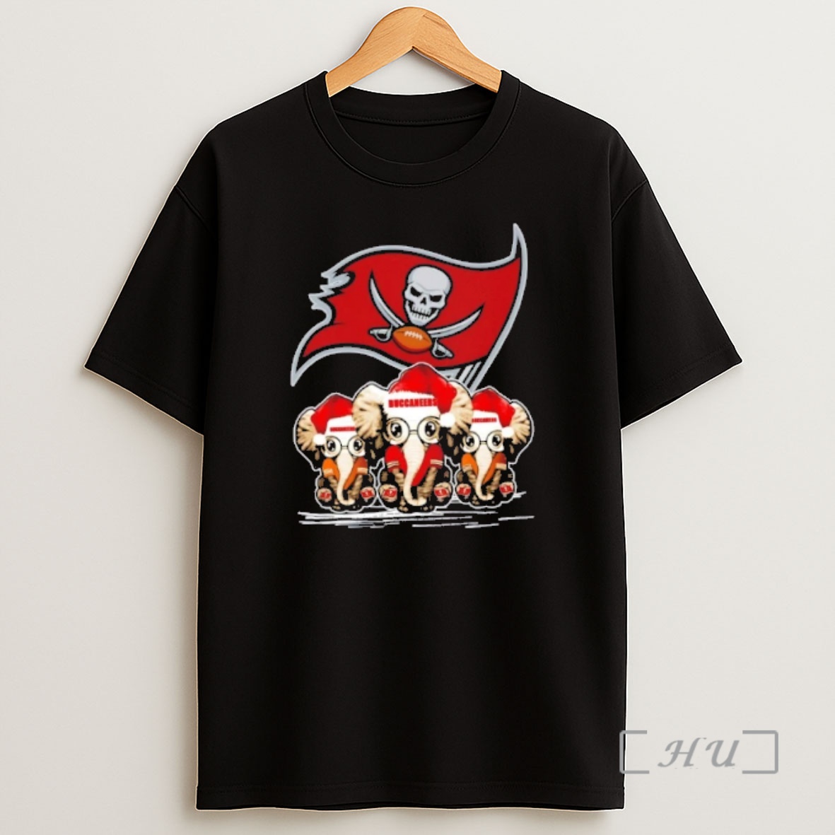 Officials Tampa Bay Buccaneers X Elephants Santa Hat Merry Christmas Premium Shirt Sweatshirt Tee