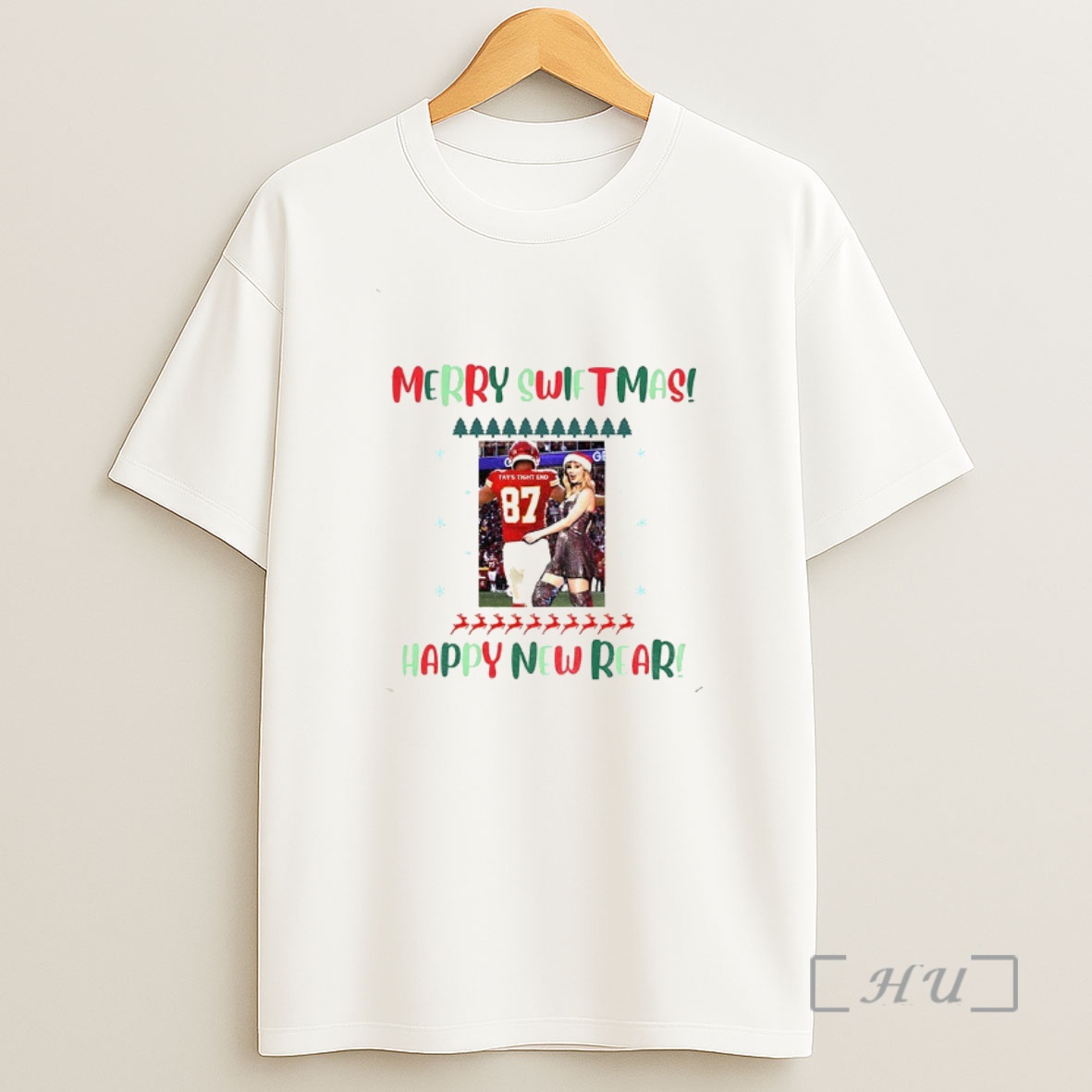 Officials Taylor Travis Kelce Merry Swiftmas Happy New Rear Meme Premium Shirt Sweatshirt Tee
