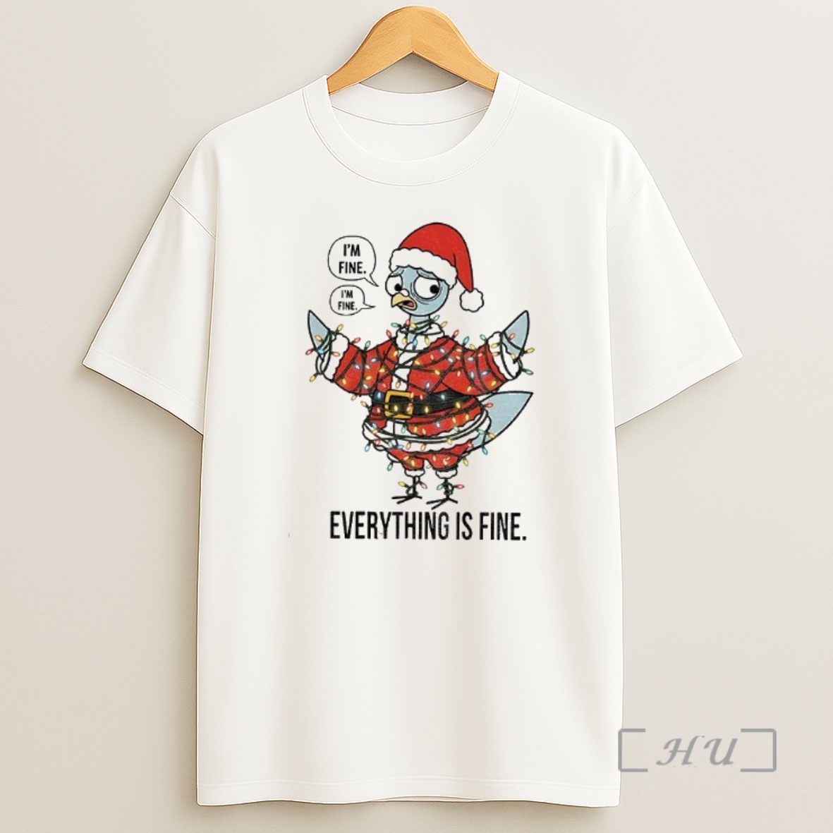 Officials Teacher Pigeon Im Fine Im Fine Everything Is Fine Merry Christmas Premium Shirt Sweatshirt Tee