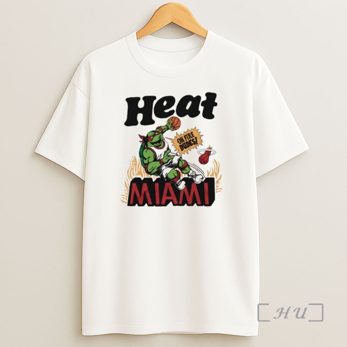 Officials Teenage Mutant Ninja Turtles X Miami Heat Nba Retro Ornaments Premium Shirt Sweatshirt Tee