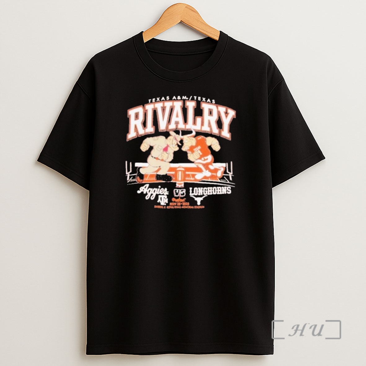 Officials Texas Longhorns Standing Mascot Vs Aggies Premium Shirt Sweatshirt Tee