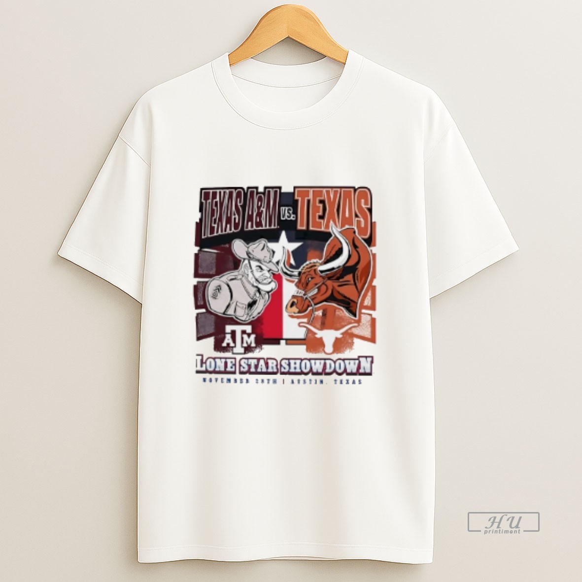 Officials Texas Longhorns Vs Texas Am 2025 Lone Star Showdown Mascot Sweatshirt Tee