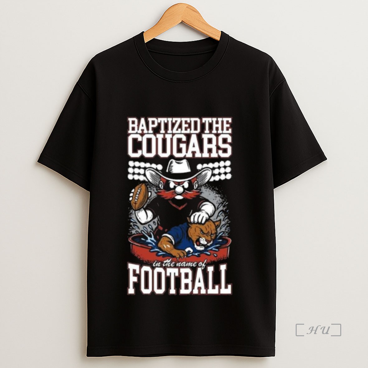 Officials Texas Tech Red Raiders Baptized The Byu Cougars In The Name Of Football Mascot 2025 Long Sleve Premium Shirt Sweatshirt Tee