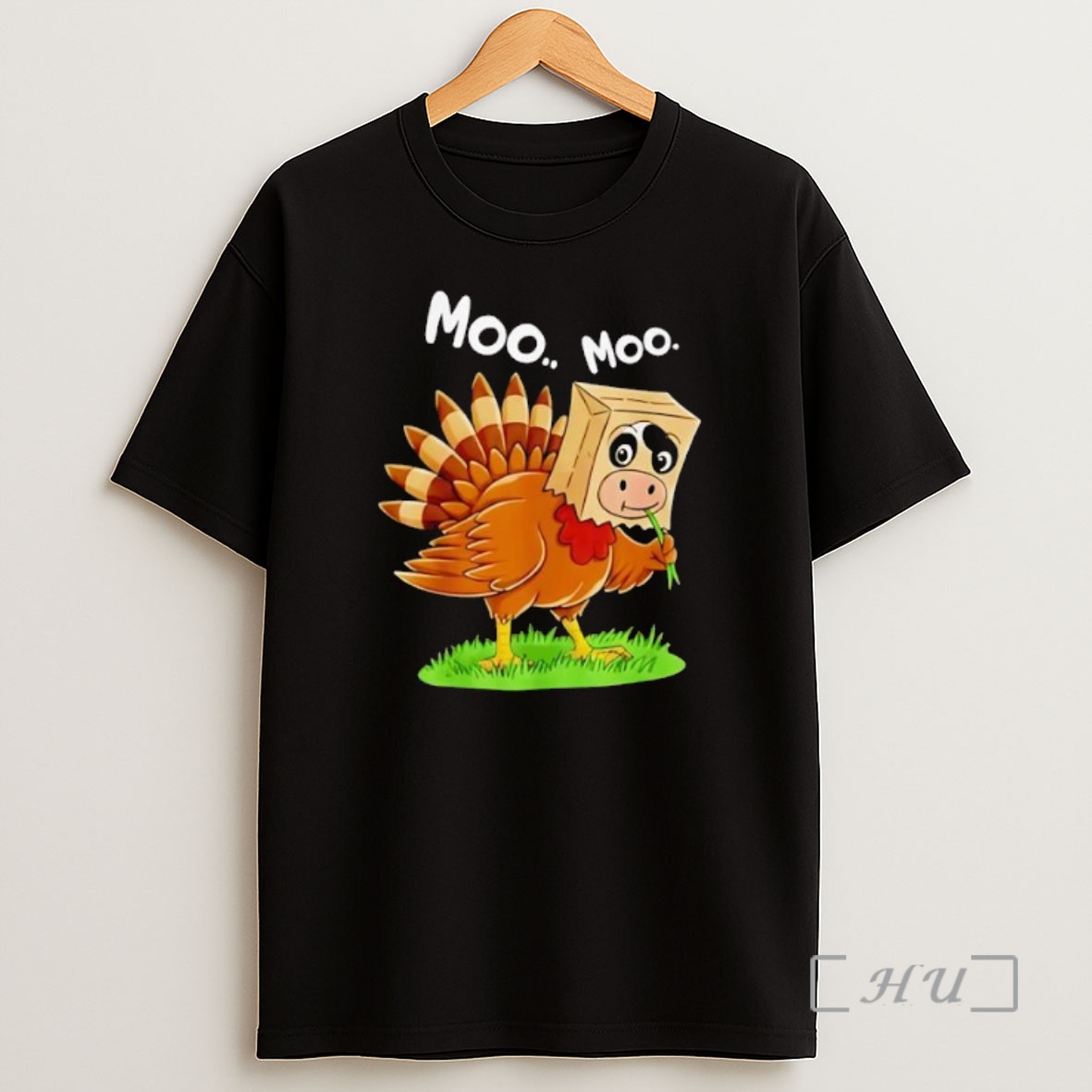 Officials Thanksgiving Funny Turkey Cow Mask Moo Moo Premium Shirt Sweatshirt Tee