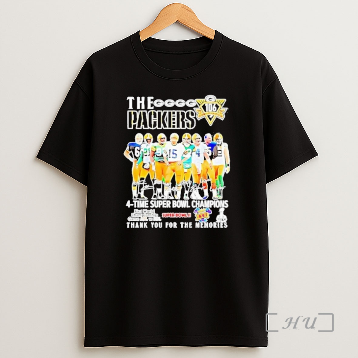 Officials The Green Bay Packers 4 Time Super Bowl Champions Thank You For The Memories Premium Shirt Sweatshirt Tee