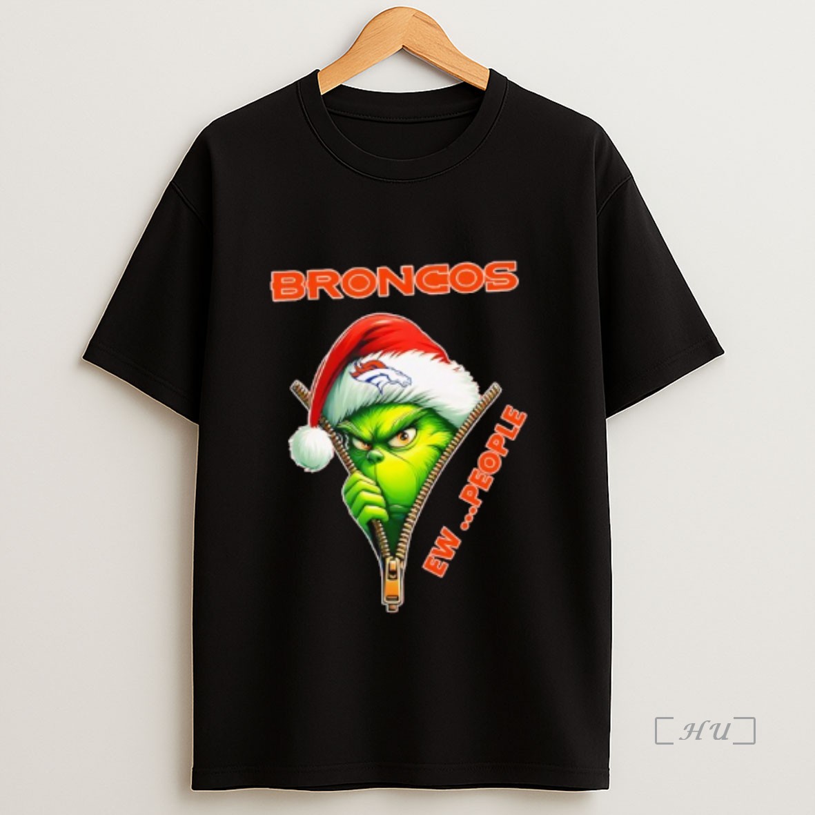 Officials The Grinch Denver Broncos Ew People Nfl Christmas Premium Shirt Sweatshirt Tee