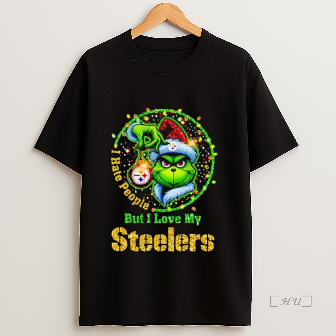 Officials The Grinch I Hate People But I Love My Steelers Premium Shirt Sweatshirt Tee