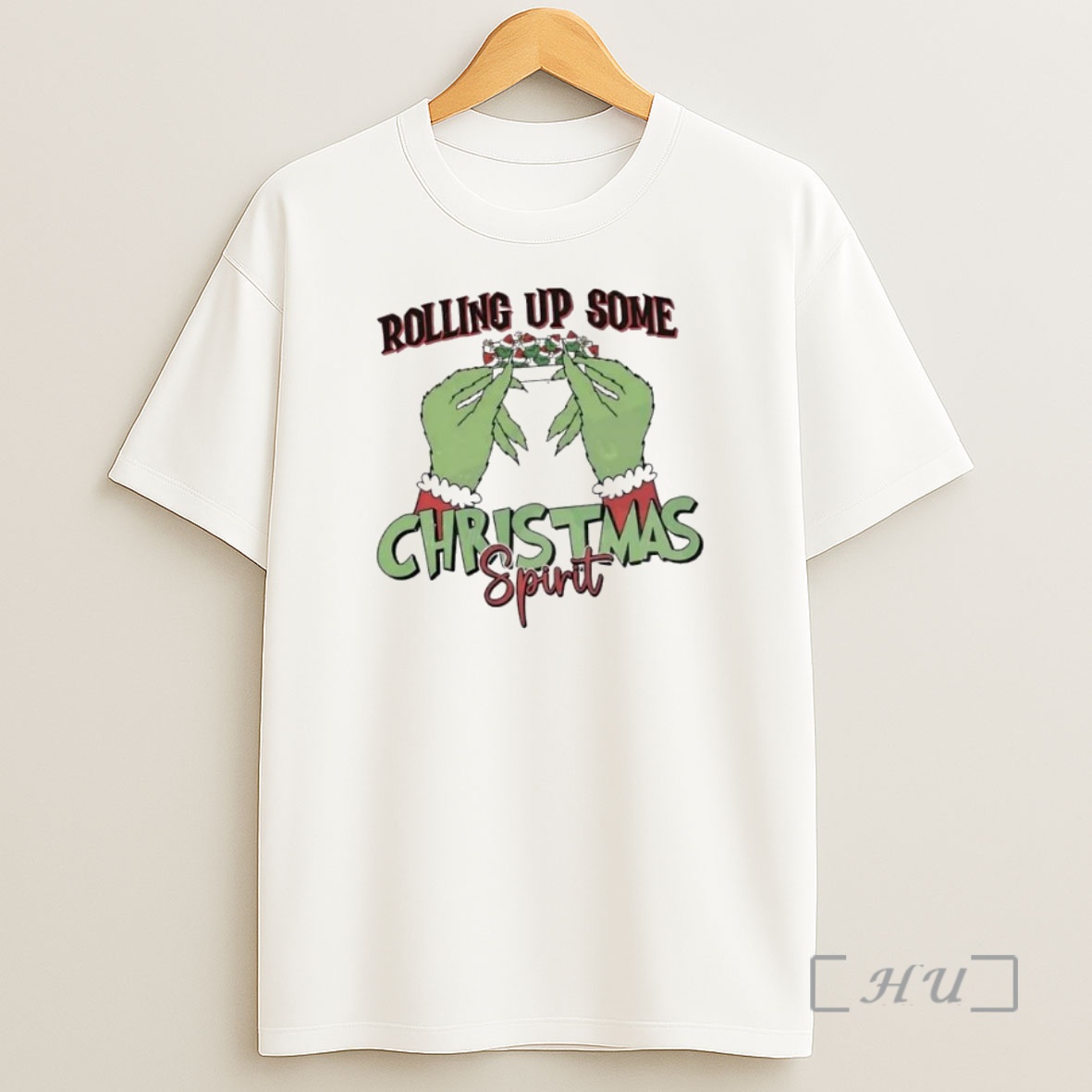 Officials The Grinch Rolling Up Some Christmas Spirit Premium Shirt Sweatshirt Tee