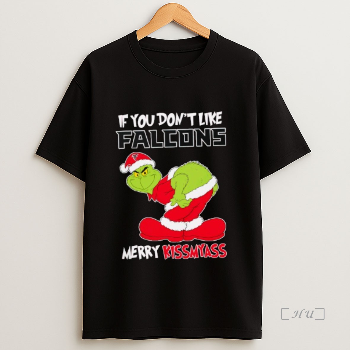 Officials The Grinch If You Dont Like Atlanta Falcons Merry Kiss My Ass Christmas Premium Shirt Sweatshirt Tee 1
