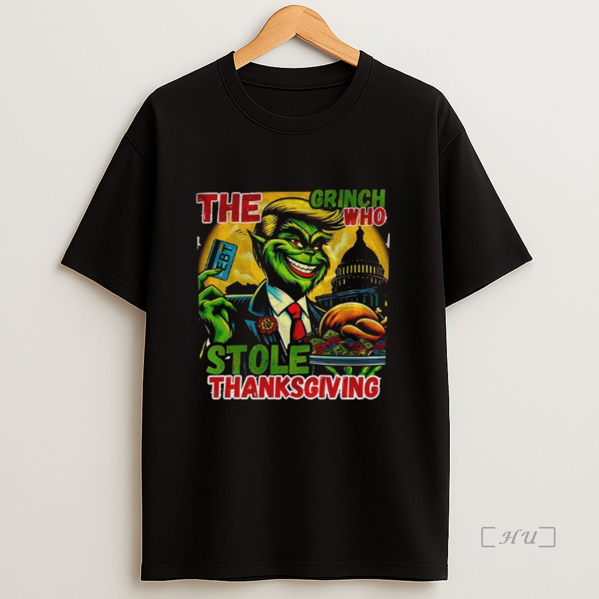 Officials The Grinch Who Stole Thanksgiving Donald Trump Cartoon Premium Shirt Sweatshirt Tee