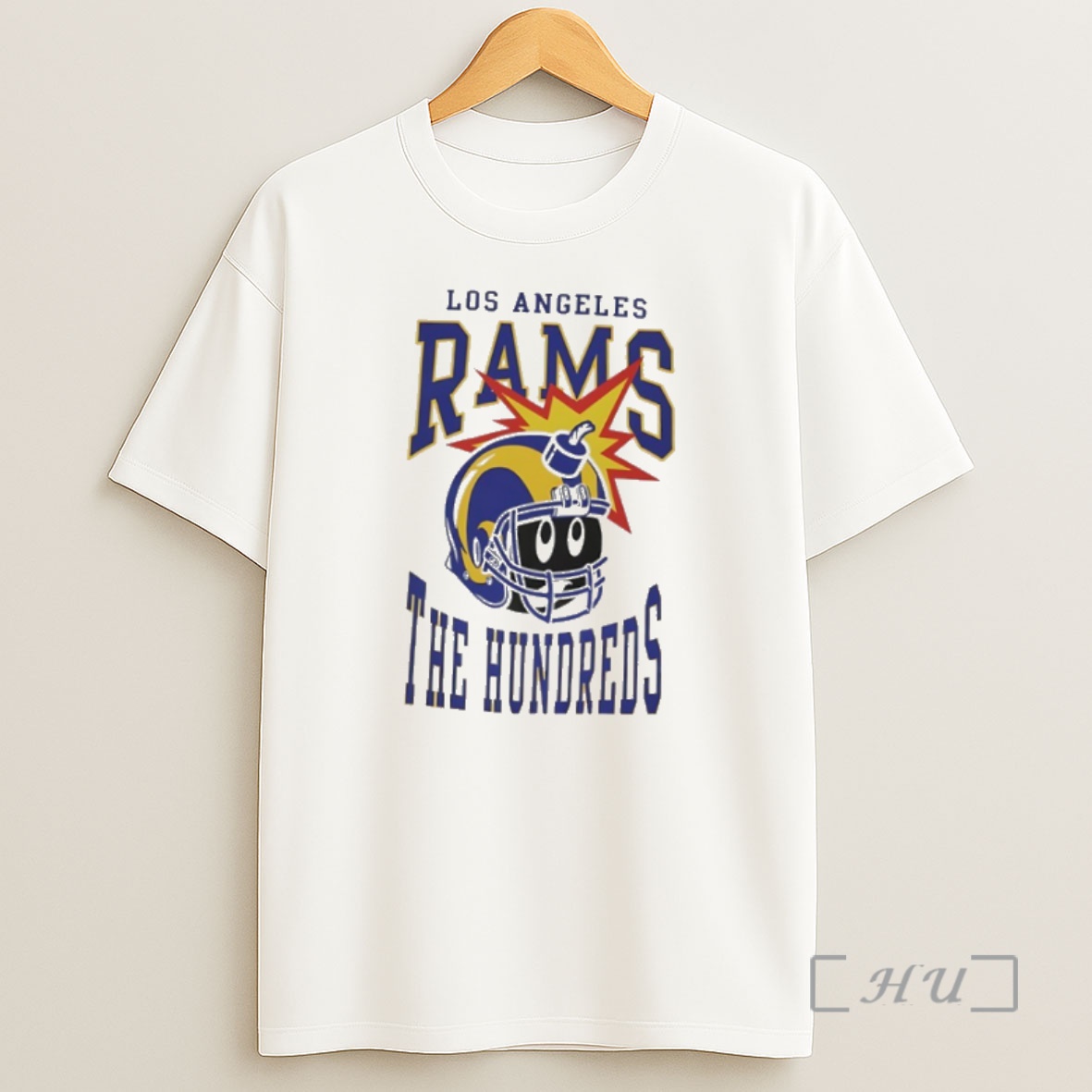 Officials The Hundreds X Los Angeles Rams Bone Helmet Premium Shirt Sweatshirt Tee