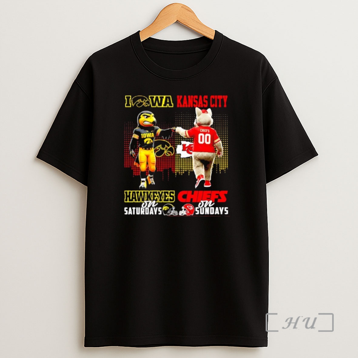 Officials The Iowa Hawkeyes On Saturdays And Kansas City Chiefs On Sundays Mascots College Premium Shirt Sweatshirt Tee