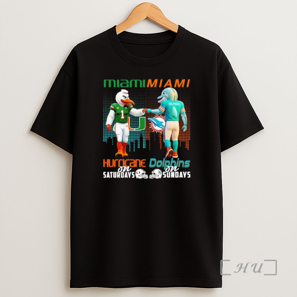 Officials The Miami Hurricanes On Saturday And Miami Dolphins On Sundays Mascots College Premium Shirt Sweatshirt Tee