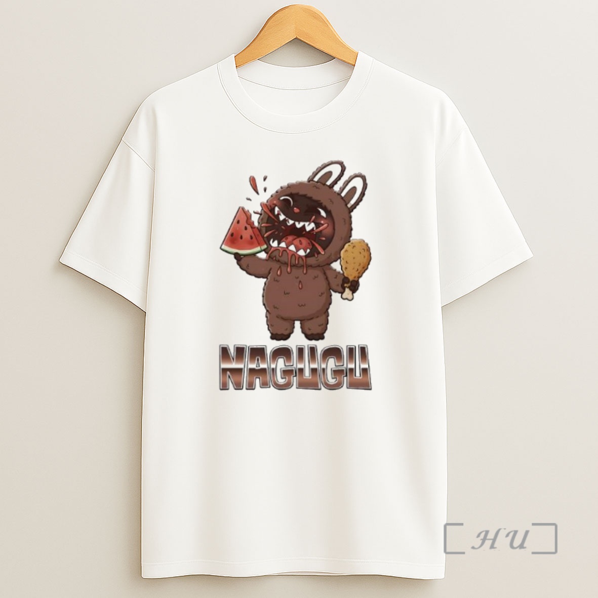 Officials The Monsters Labubu Nagugu Watermelon Fried Chicken Graphic Premium Shirt Sweatshirt Tee