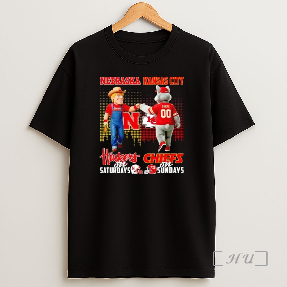 Officials The Nebraska Cornhuskers On Saturdays And Kansas City Chiefs On Sundays Mascots College Premium Shirt Sweatshirt Tee