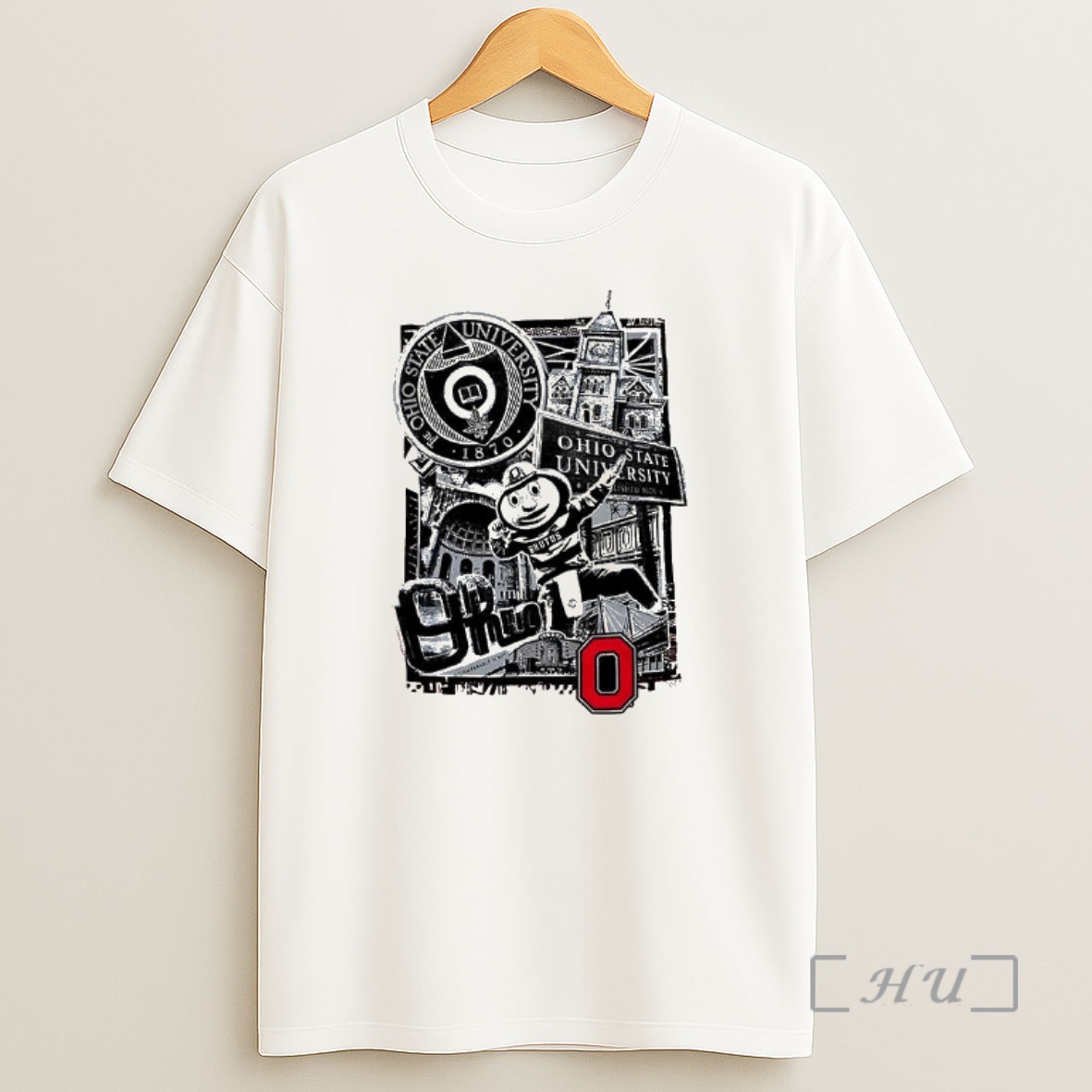 Officials The Ohio State University Buckeyes Landmark Collage Graphic Premium Shirt Sweatshirt Tee