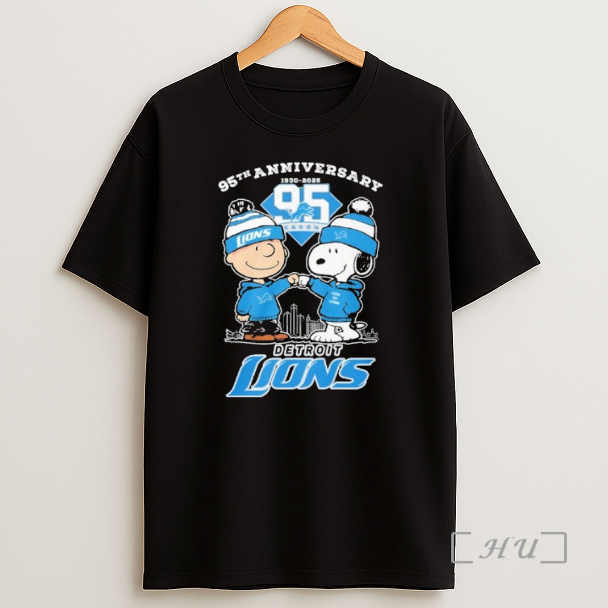 Officials The Peanuts 95th Anniversary 1930 2025 Detroit Lions Premium Shirt Sweatshirt Tee
