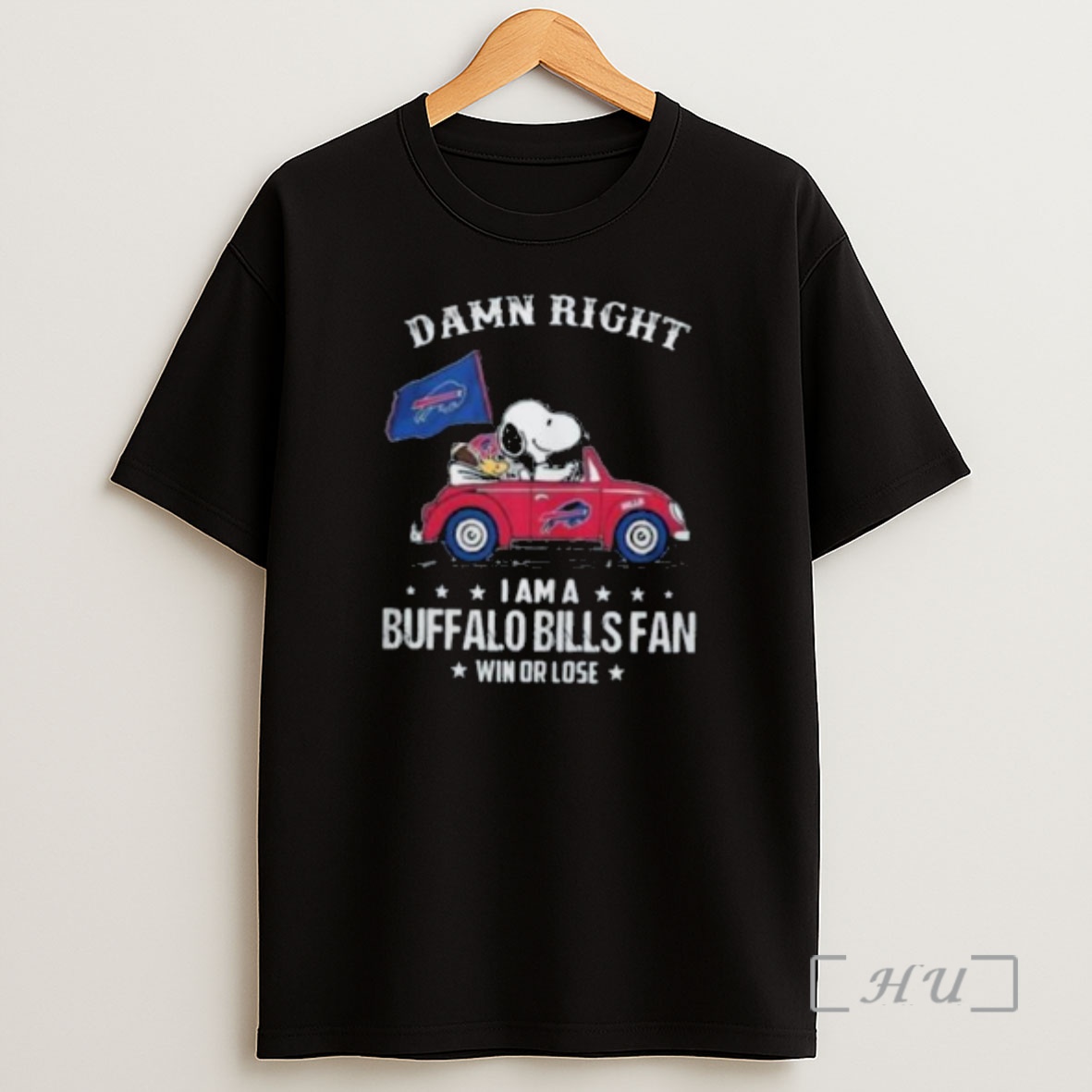 Officials The Snoopy And Woodstock Ride The Buffalo Bills Car Damn Right I Am A Buffalo Bills Fan Win Or Lose Circle Black Premium Shirt Sweatshirt Tee