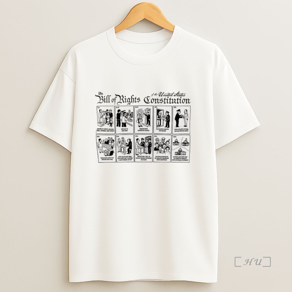 Officials The Bill Of Rights The United States Constitution Illustrated Ringer Premium Shirt Sweatshirt Tee