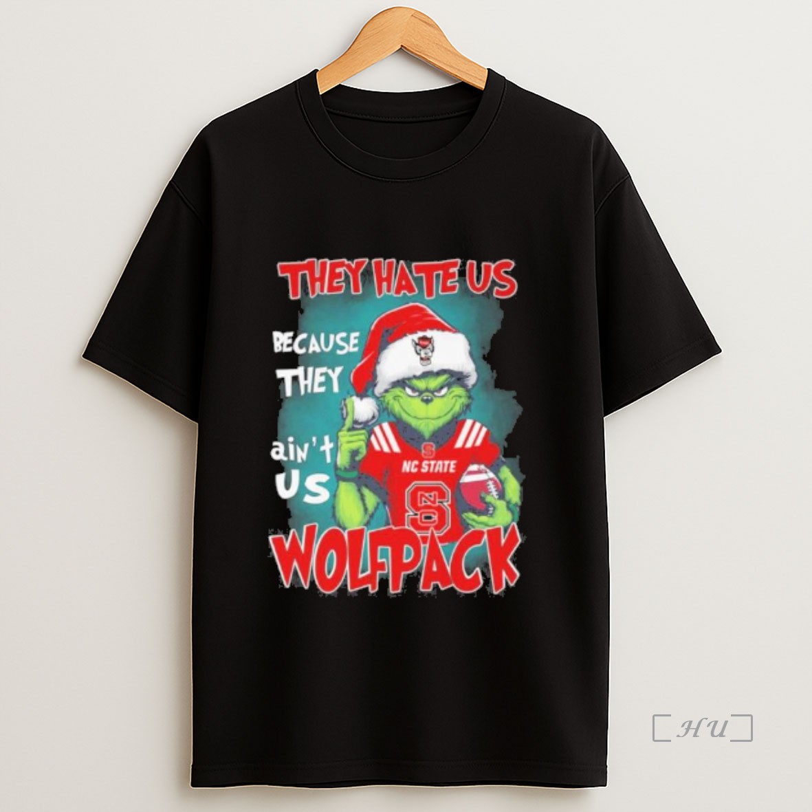 Officials They Hate Us Cause They Aint Us Grinch Nc State Wolfpack Premium Shirt Sweatshirt Tee
