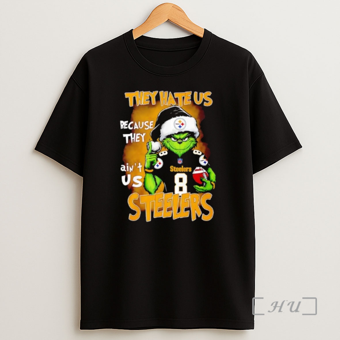 Officials They Hate Us Because They Aint Us Pittsburgh Steelers Grinch Premium Shirt Sweatshirt Tee